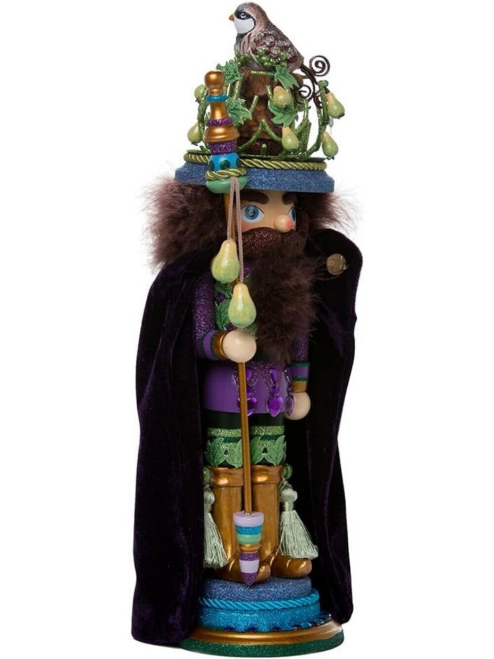 18" Hollywood Partridge in a Pear Tree Nutcracker - Festive Holiday Decor